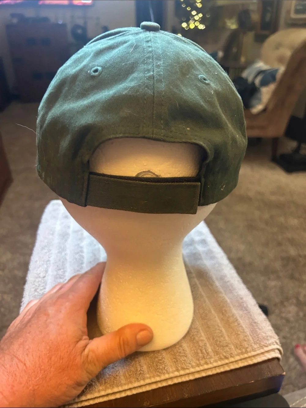 47 Olive Green Hat with Yellow Mascot Embroidery